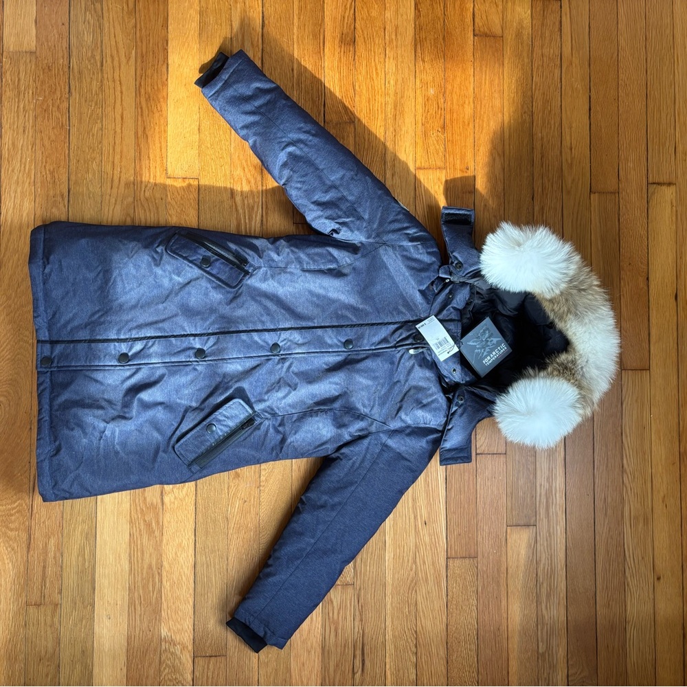 Canada Goose Navy Parka with Fur Hood